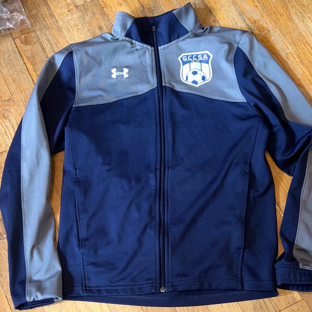 Under Armour Navy and Gray Track Jacket‎ Size S